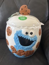 Cookie Monster Sesame Street 11" Cookie Jar Canister Pot A Biscuits Brand New