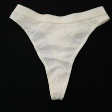 NEW Victoria's Secret VTG 100 Cotton Signature High Cut Thong Panty SMALL