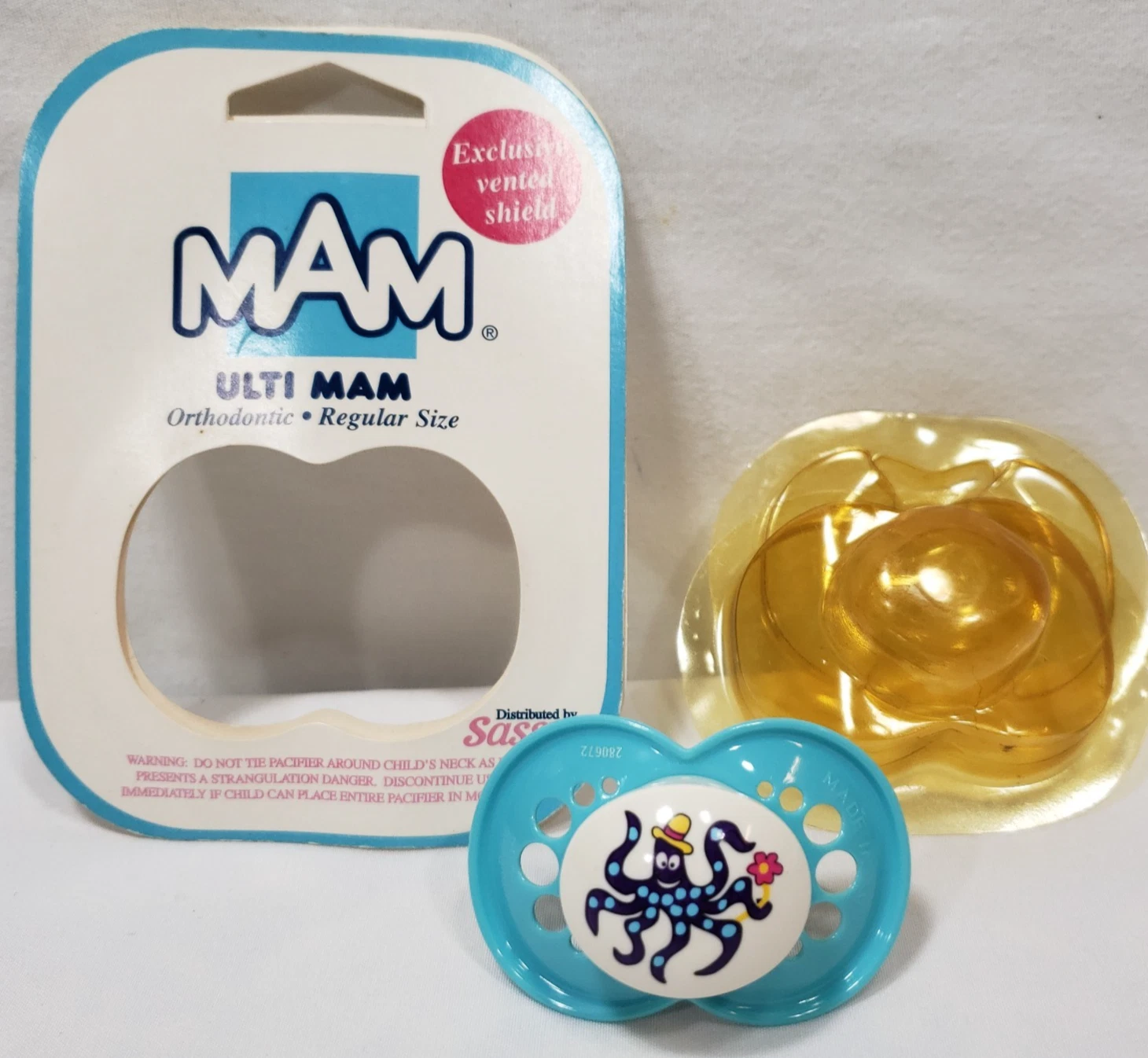 Vintage Ulti MAM Pacifier Blue With Octopus 1995 Sassy Orthodontic Latex Nipple
Opens in a new windo