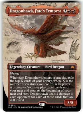 Dragonhawk, Fate's Tempest (Borderless) Bloomburrow Regular