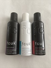 Mens FCUK Body Sprays (Vintage, Sport, Urban) 3 x 200ml