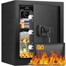 Large Fire proof Safe Box for HOME USE, 2.3 Cuft Digital Security Box with Co...