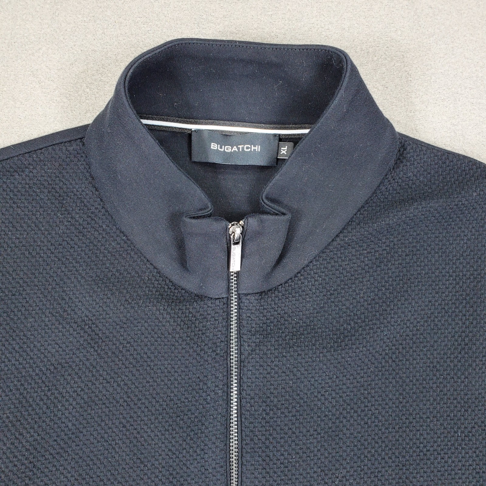 Bugatchi XL Solid Mesh Effect Men Quarter-Zip Nec… - image 2