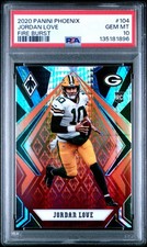 2020 Phoenix JORDAN LOVE Fire Burst #104 PSA 10 GEM MINT RC Rookie Card Packers