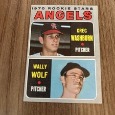 1970 Topps Rookie Rc Card #74 Greg Washburn  Wally Wolf  Angels Nm Free Shipping. rookie card picture