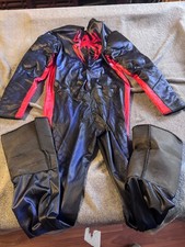 Spider-Man Kids Costume One Size Black Red Superhero Halloween Boot Covers
