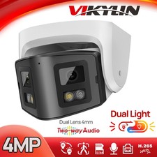 VIKYLIN 4MP Hybrid Light Panoramic Camera Full Color IR Dual Lens Human Detect
