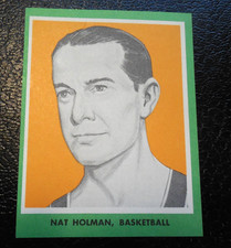 1963 RARE Jewish Sports Stamp Nat Holman Orig Celtics hand cut NO guidelines HOF