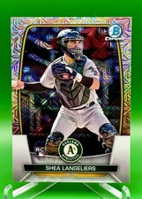 2023 Bowman Mega Box Chrome Mojo Refractor Shea Langeliers #3 Athletics Rookie ￼