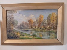 HSP EUGENE MINAULT (1880-1952) "halage bord de la Loire"