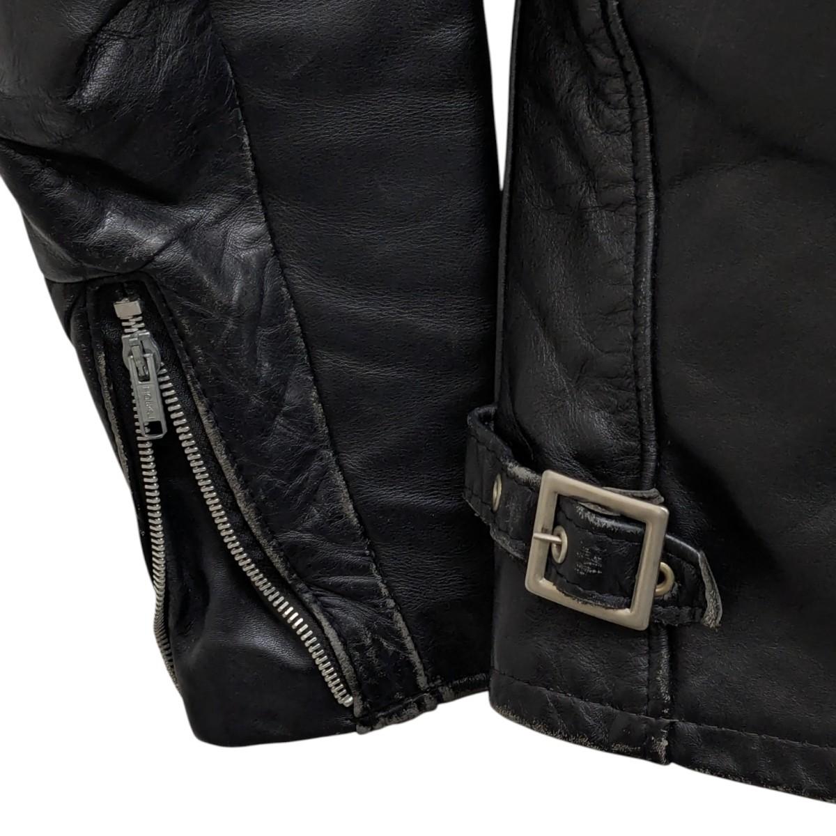 Schott 642 Lined Leather Jacket Black 32 1121 Size:32 Authentic