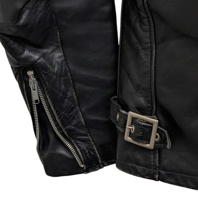 Schott 642 Lined Leather Jacket Black 32 1121 Size:32 Authentic