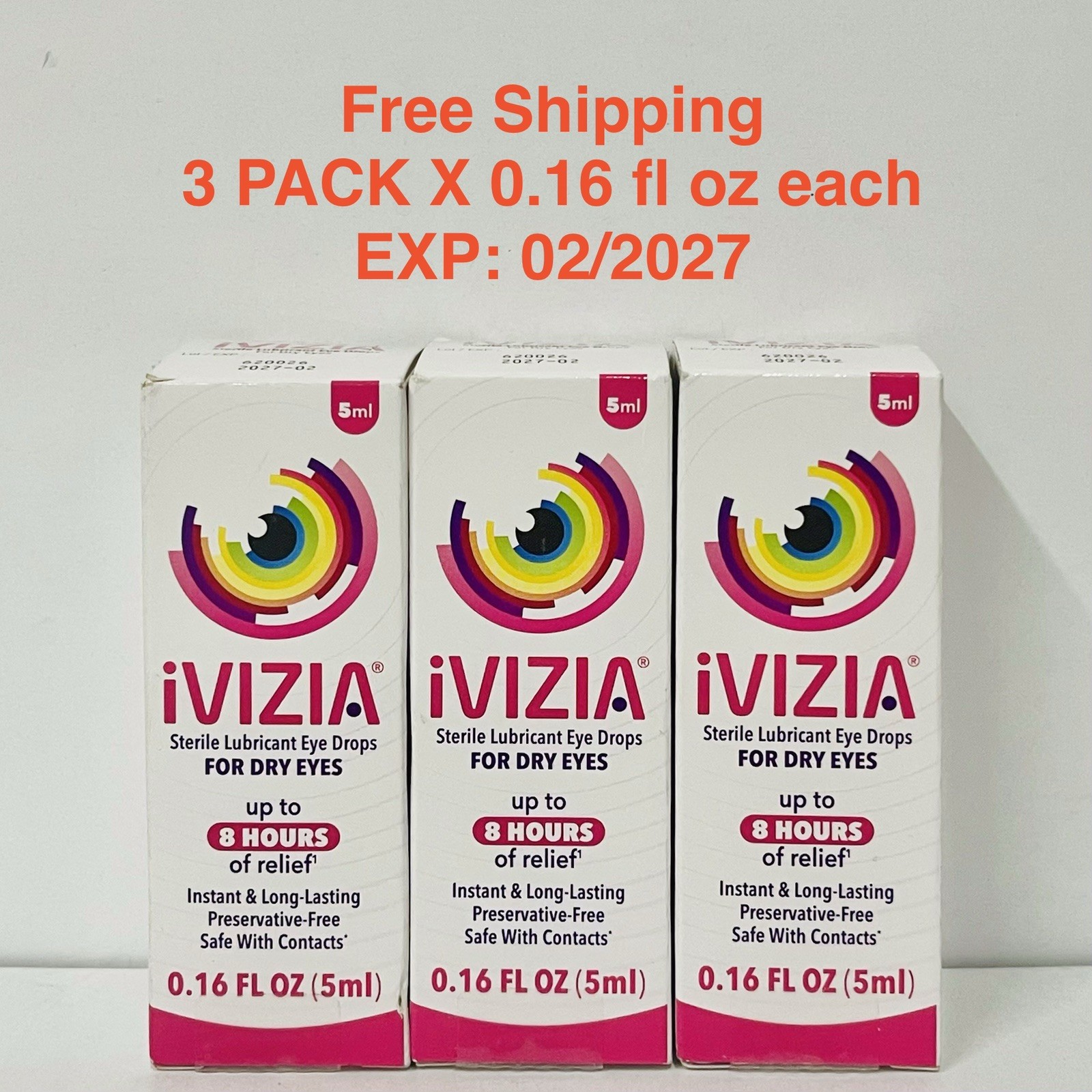 For Dry Eyes, 5ml Exp 2/2027 Free Shipping