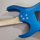 Electric Guitar Mahogany Body Humbucker Pickup  Abalone Inlay Glossy Blue — photo 3