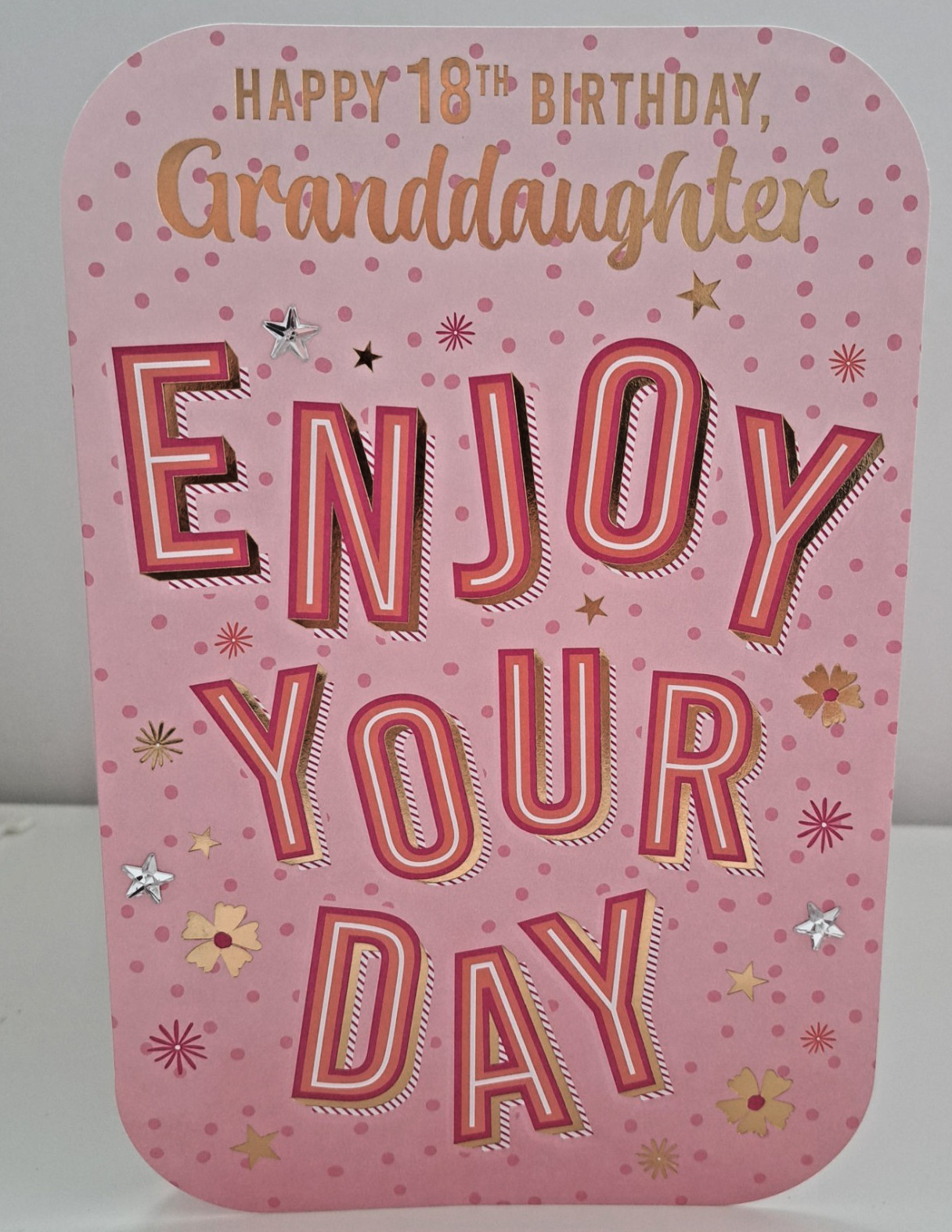 Happy 18th Birthday Granddaughter Card. 23x15cm