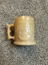 Whataburger Coffee Mug Buffalo Nickel Butterscotch Glass Vintage Collectable