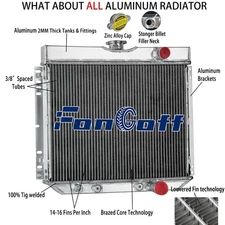 ALUMINUM 3 ROW RADIATOR FOR 1967-1970 FORD MUSTANG FALCON LTD V8 20"  WIDE CORE