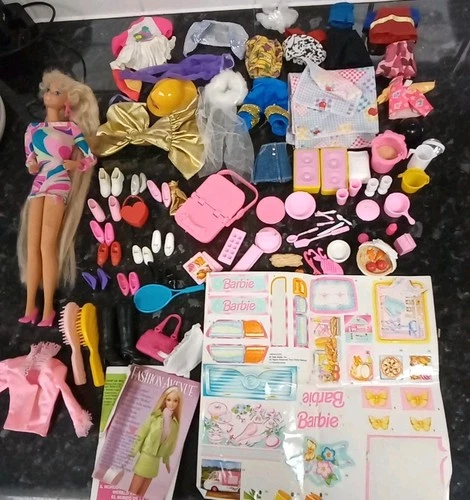 Vintage Barbie Lot - Accessories & Clothes - Ultra Hair Barbie