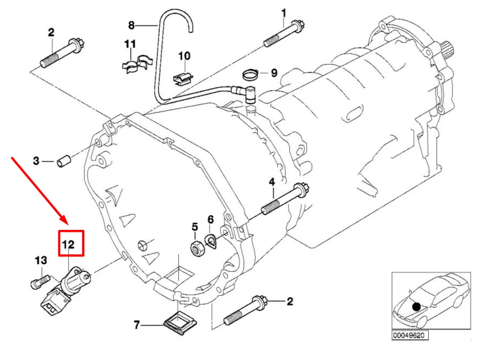 Capteur de position de vilebrequin BMW Z8 Roadster E52 12141433264 1433264 - Photo 4/4