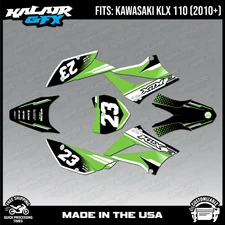 Graphics Kit for Kawasaki KLX110 KLX110R/RL (2010-2024) Viper Series - Green