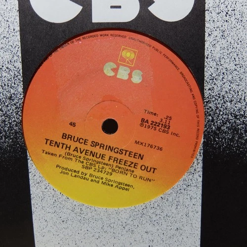 Bruce Springsteen - Tenth Avenue Freeze Out (CBS BA-222193) 1975 Aussie 45
