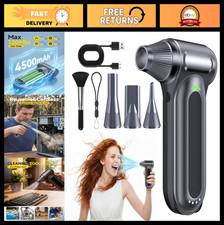 Cordless Electric Air Duster 170,000 RPM - Rechargeable Blower for Keyboard, PC,