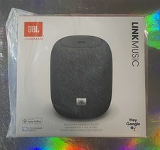JBL Link Music Smart Wi-Fi & Bluetooth Speaker w/ Google Assistant - Gray ✅ New