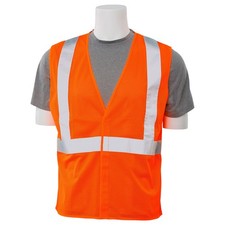Awarewear 61639 Safety Vest W Pockets Hi Viz Orange Lg