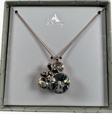 Disney Parks 18  Necklace - Minnie Mouse Crystal Pendent Rose Gold New with Box