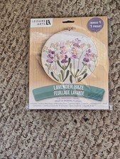 LAVENDER HAZE EMBROIDERY KIT/PROJECT - 13 PIECES - LEISURE ARTS