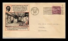 US COVER PROCLAMATION OF PEACE NEWBURGH NEW YORK FDC SCOTT 727