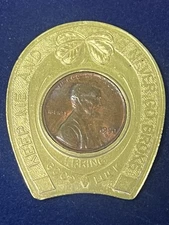 GOLD CLUB CASINO 1970-D Lincoln Penny Encased One Cent Good Luck - Sparks, NV