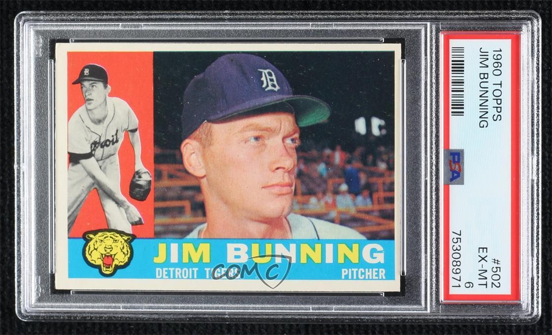 1960 Topps Jim Bunning #502 PSA 6 HOF 0sa0