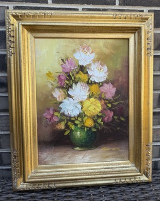 Robert Koch (1918 2004)Original Oil Painting,Roses Still Life,Signed &Registered