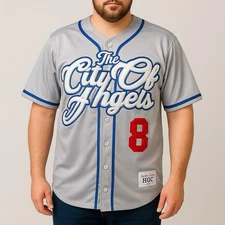 Vintage Brand 24 Citrus Angels Baseball Jersey Men’s XL Gray Throwback Open Fron