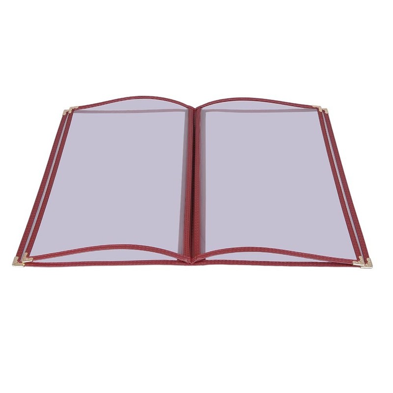 WeChef 30PCS Menu Cover 4 Page 8 View 8.5x14" Corner Stitch Restaurant Cafe