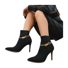 Women Boot Bracelet Gold Metal Chain Friendship Jewelry Anklet Love Charm Heart