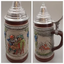 *RARE* Vintage Original Small Gerzit Gerz Beer Stein With Lid