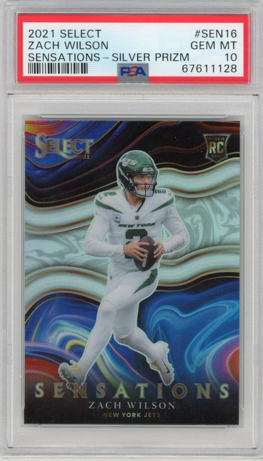 Zach Wilson Panini Select Sensations #SEN16 Silver Prizm