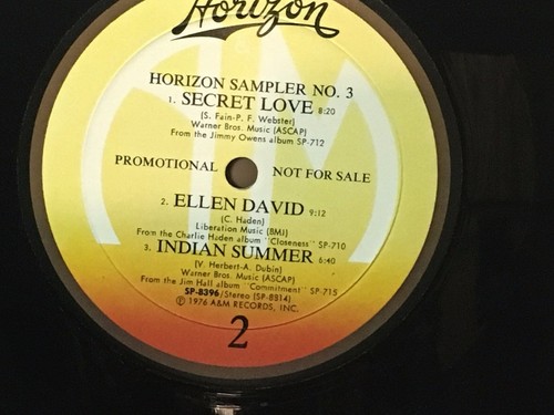 JIMMY OWENS, FORTUNE, HADEN - Horizon Sampler ~ HORIZON 8396 {nm Orig} SCHÖN - Bild 5 von 6