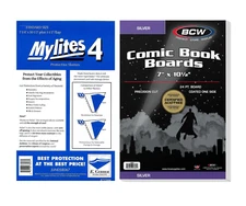 100 Mylites 4 Mil Mylar Comic Book Bags (E. Gerber) and Boards (BCW) Standard 