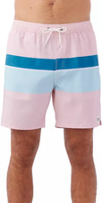 O'Neill Men's Block Volley 17 Board Shorts Swimming Trunks Pink Dust