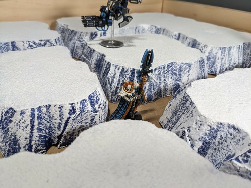 Wargaming Terrain - Large Box Set of Platform Hills Snow Finish - Picture 8 of 9
