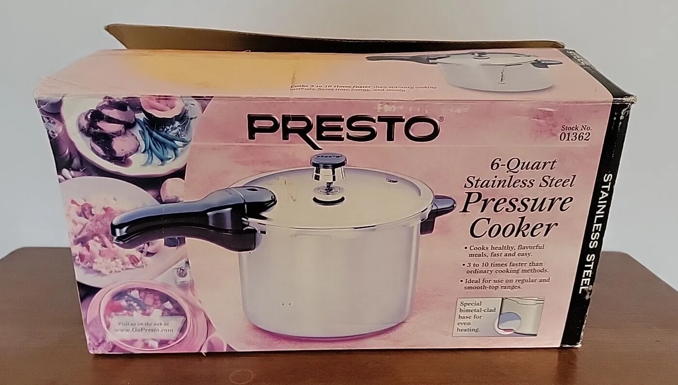 Presto 01362 6-Quart Stainless Steel Pressure Cooker 