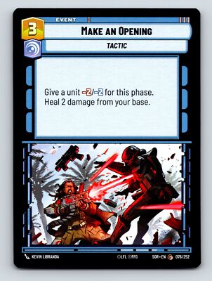Make An Opening Tactic Event Card Cunning Aspect Unit Phase Healing