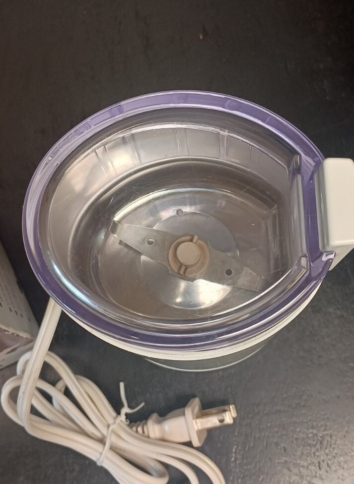 KRUPS FAST TOUCH COFFEE BEAN SPICE MILL GRINDER WHITE With Box eBay