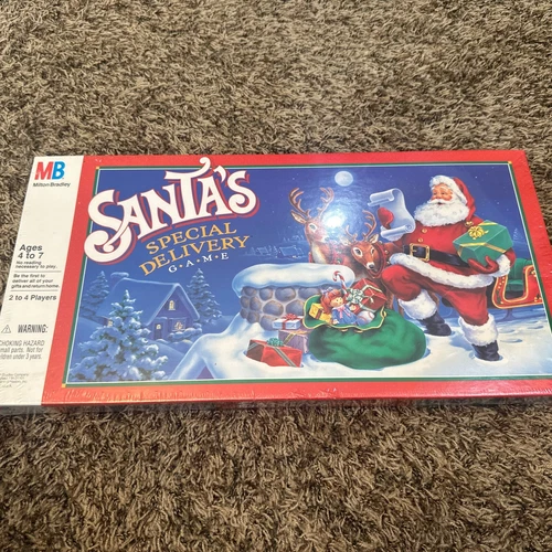 Santas Special Delivery Game Milton Bradley Vintage 1989 New Sealed Ages 4 to 7