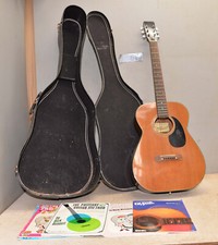 Greco Acoustic Guitar Model Gr 621-s & Case Vintage Musical Instrument G6