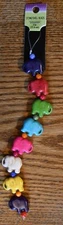 Advantus Stone Shell Fiesta Elephant Beads 1" Red Green Blue Pink White Yellow