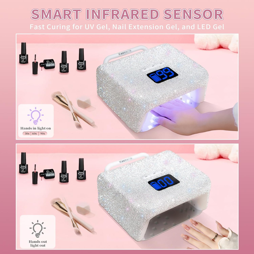 220W UV LED Nail Lamp, UV Light for Gel Nails, Wireless Rechargeable Professi... - Picture 6 of 6